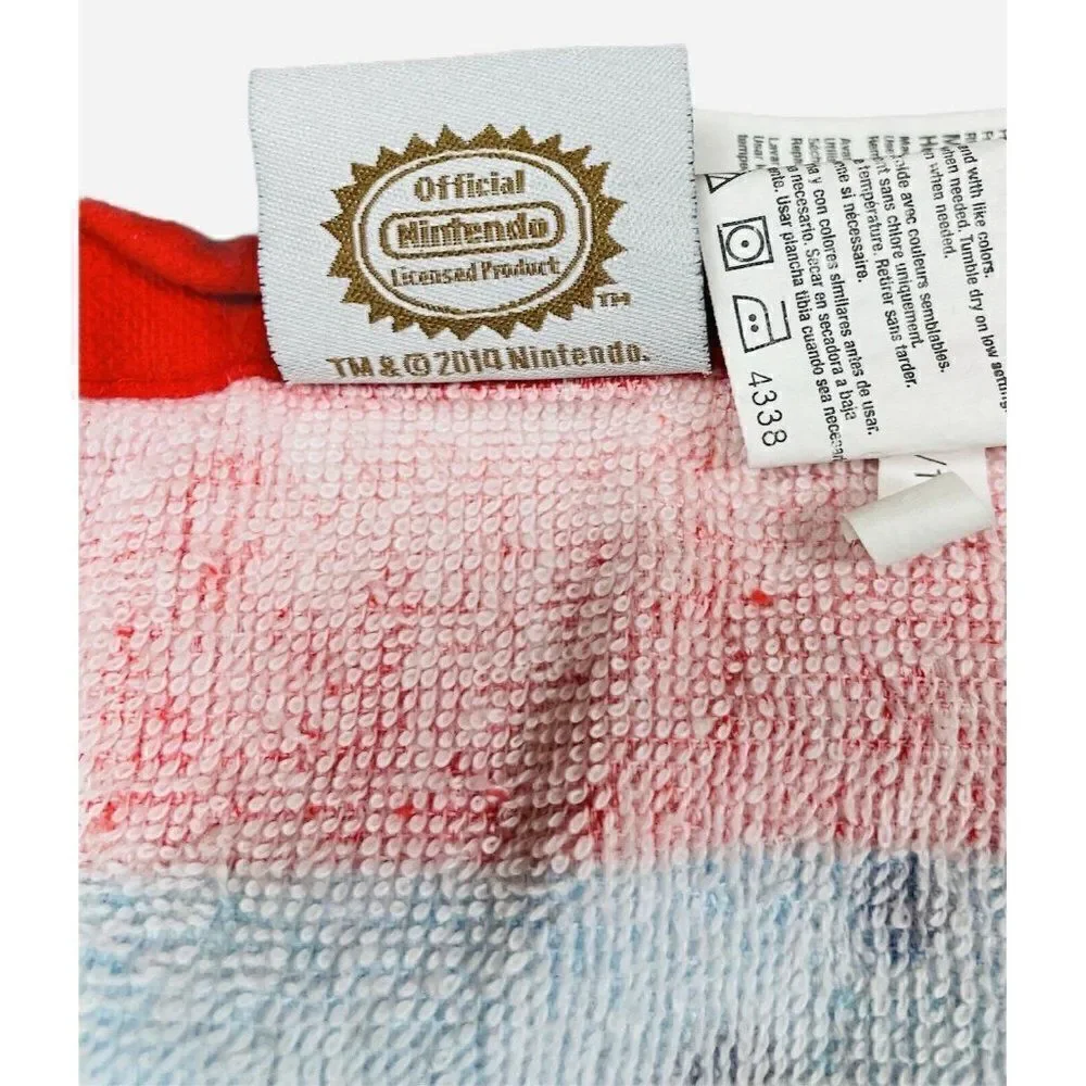 2014 Nintendo Super Mario Towel RARE Print 55x27 Video Game Yoshi Toad Boo Star